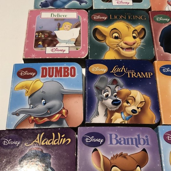 12 Disney Mini Children’s Pilbooks Mulan Lion King Lilo And Stitch Aladdin Dumbo - Picture 5 of 16